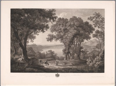 Vista del lago di Albano presso Roma da Wilhelm Friedrich Gmelin