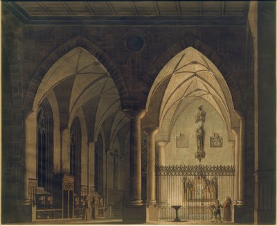Interno di chiesa gotica da Wilhelm Gail