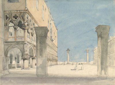 Veduta della Piazzetta di San Marco a Venezia da Wilhelm Gail
