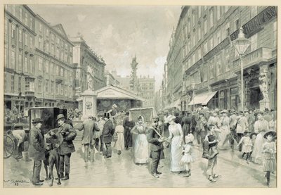 Il Graben, piazza centrale del centro di Vienna ... da Wilhelm Gause