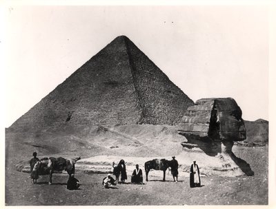 La Sfinge e la Grande Piramide di Khufu a Giza, c.1860 da Wilhelm Hammerschmidt