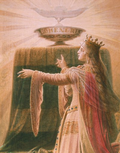 Il miracolo del Graal, dalla Saga di Lohengrin, Salone (dettaglio) da Wilhelm Hauschild