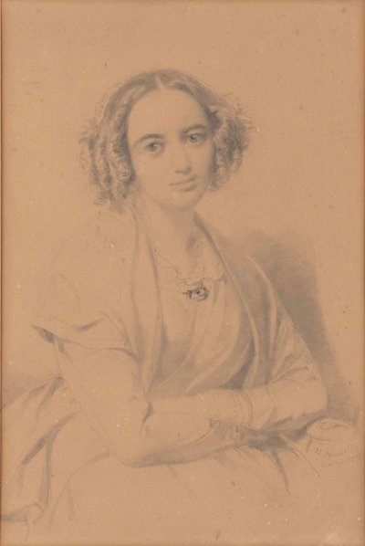 Ritratto della compositrice Fanny Hensel nata Mendelssohn 1805-1847, 1847 da Wilhelm Hensel