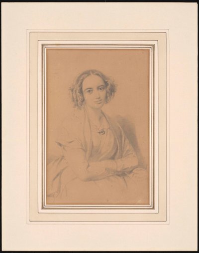 Ritratto della compositrice Fanny Hensel nata Mendelssohn 1805-1847, 1847 da Wilhelm Hensel