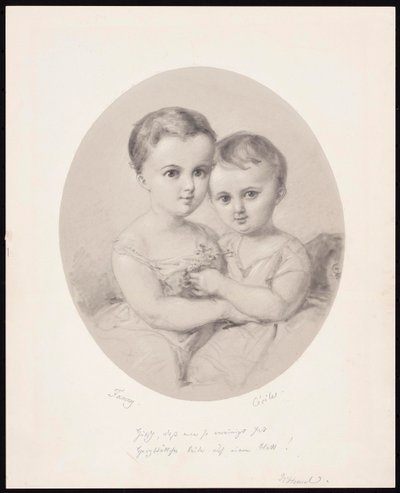 Le nipoti Fanny e Cécile Hensel da Wilhelm Hensel