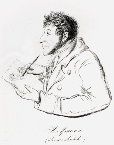 Autoritratto di Hoffmann che si ritrae mentre fa un autoritratto da Wilhelm Hoffmann