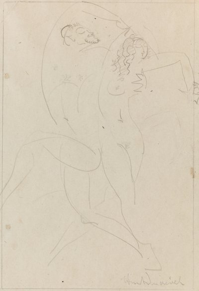 Ninfa e satiro, c.1915 da Wilhelm Hunt Diederich