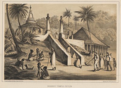 Tempio buddista, Ceylon, 1855 da Wilhelm Joseph Heine