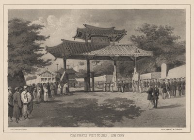 Visita del Com. Perry a Shui, Lew Chew, 1855 da Wilhelm Joseph Heine