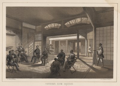 Sala conferenze, Hakodadi, 1855 da Wilhelm Joseph Heine