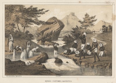 Costumi indù, Mauritius, 1855 da Wilhelm Joseph Heine