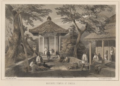 Tempio dei marinai a Simoda, 1855 da Wilhelm Joseph Heine
