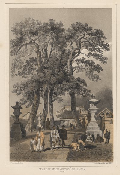 Tempio di Hat-Chi-Man-Ya-Chu-Ro, Simoda (Sintoo), 1855 da Wilhelm Joseph Heine