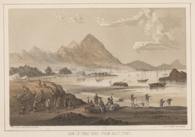 Veduta di Hong Kong da East Point, 1855 da Wilhelm Joseph Heine