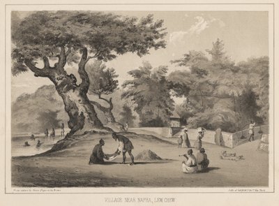 Villaggio vicino a Napha, Lew Chew, 1855 da Wilhelm Joseph Heine