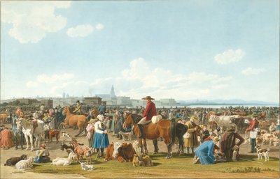Mercato del bestiame vicino a Genova, 1820 da Wilhelm Kobell Ritter von