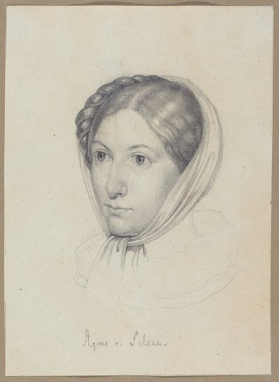 Agnes von Felsen, 1822 circa (grafite) da Wilhelm Kügelgen