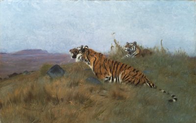 Tigri che inseguono la preda da Wilhelm Kuhnert