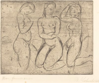 Tre donne inginocchiate da Wilhelm Lehmbruck