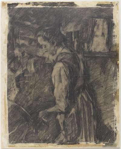 Giovane donna in cucina da Wilhelm Maria Hubertus Leibl