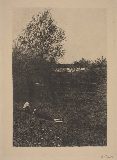 Prato con Bambini da Wilhelm Maria Hubertus Leibl