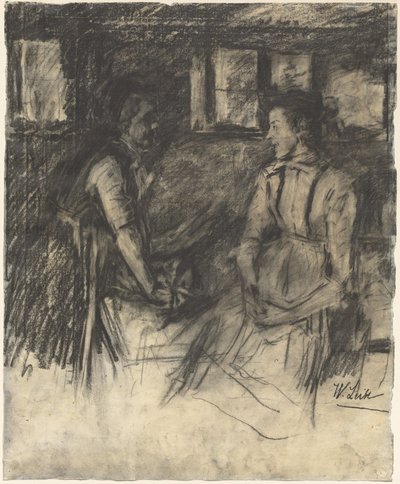 Due donne in cucina da Wilhelm Maria Hubertus Leibl