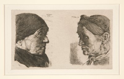 Senza titolo [studio di due teste] da Wilhelm Maria Hubertus Leibl