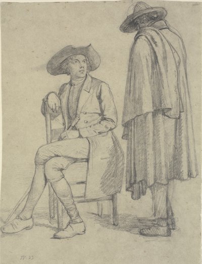 Abate in conversazione con un romano da Wilhelm Marstrand