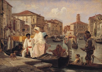 Sbarco da una gondola a Venezia da Wilhelm Marstrand