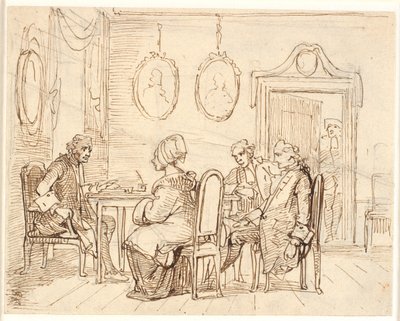 Visita a un magistrato o avvocato. Scena holbergiana da Wilhelm Marstrand