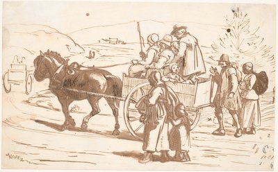 Contadini della parrocchia di Orsa vanno in chiesa, Dalarna da Wilhelm Marstrand