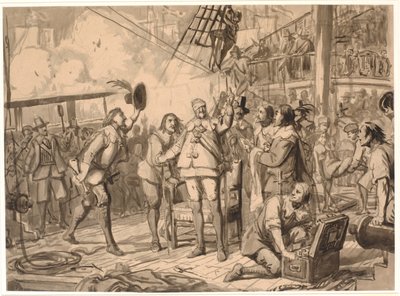 Cristiano IV sulla "Trefoldigheden" da Wilhelm Marstrand
