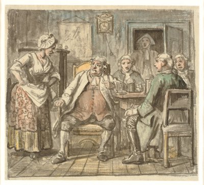 Collegium Politicum. Da "Il calzolaio politico" di Ludvig Holberg, Atto I, Scena 2 da Wilhelm Marstrand