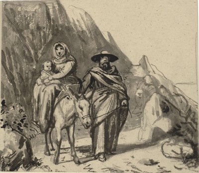 La Sacra Famiglia, tra le rocce in viaggio verso l
