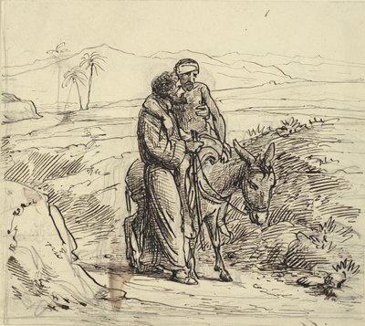 Il buon samaritano accompagna il ferito da Wilhelm Marstrand