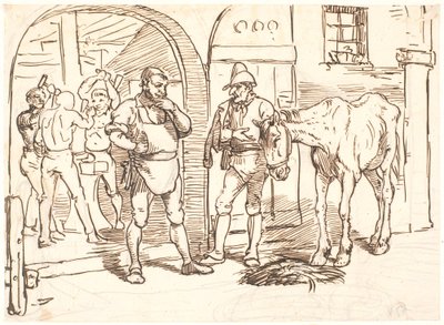 Il vecchio cavallo portato a una fucina romana da Wilhelm Marstrand
