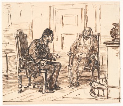 Discussione tra due dignitari da Wilhelm Marstrand