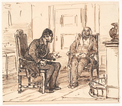 Discussione tra due dignitari da Wilhelm Marstrand