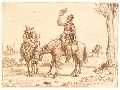Don Chisciotte osserva il suo elmo da Wilhelm Marstrand