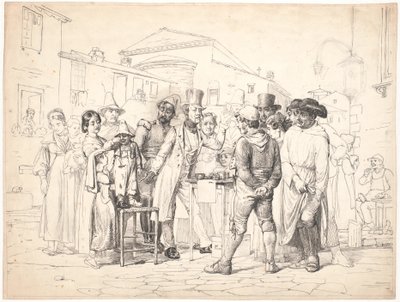 Un ciarlatano vende lucido da scarpe, Roma da Wilhelm Marstrand