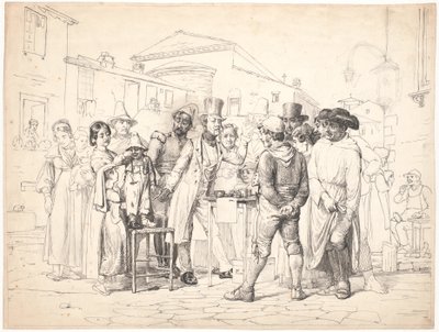 Un ciarlatano vende lucido da scarpe, Roma da Wilhelm Marstrand