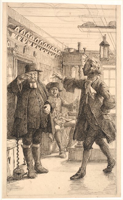 Erasmus Montanus dimostra che Per Degn è un gallo da Wilhelm Marstrand