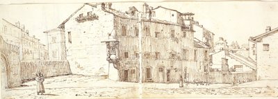 Strada nel quartiere Monte Pincio, Roma da Wilhelm Marstrand