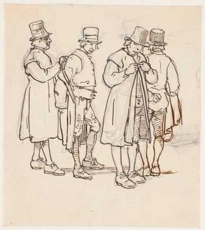 Gruppo di quattro contadini svedesi da Wilhelm Marstrand