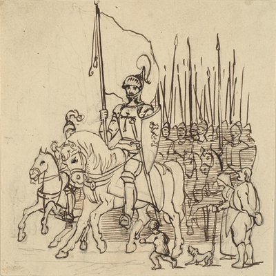 Holger Danske alla Testa dei Suoi Cavalieri da Wilhelm Marstrand