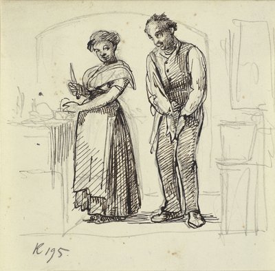 Corteggiamento alla cuoca da Wilhelm Marstrand
