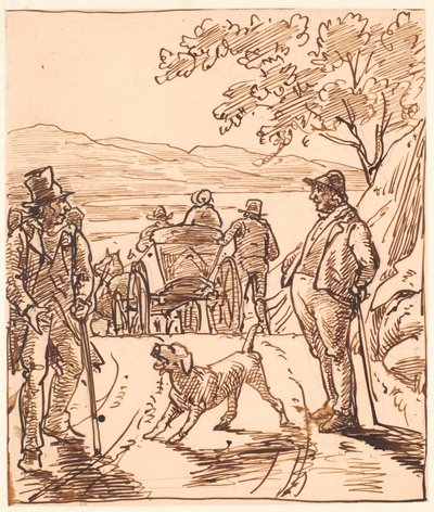 Paesaggio con contadino della valle e apprendista artigiano da Wilhelm Marstrand
