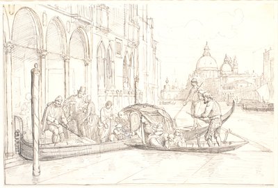 Sbarco presso il Canal Grande a Venezia da Wilhelm Marstrand