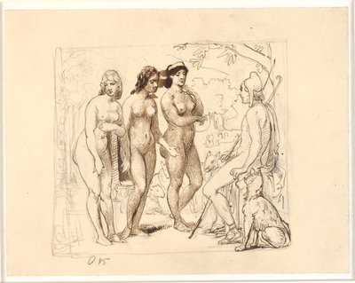 Paride e le tre dee da Wilhelm Marstrand