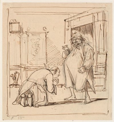 Peder Paars libro 1 canto 4. Per Degn ha paura del magistrato da Wilhelm Marstrand